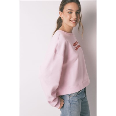Sudadera algodón rosa
