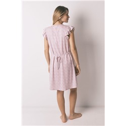 Camisón "maternity" algodón rosa volante