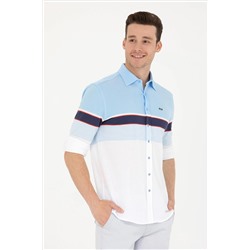 Erkek Mavi Uzun Kollu Gömlek