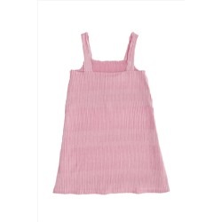 Kız Çocuk Pembe Örme Elbise