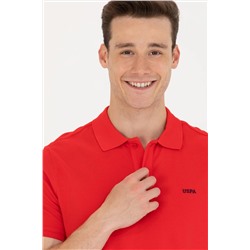 Erkek Kırmızı Basic Polo Yaka Tişört