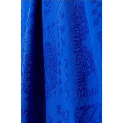 Mai %100 Pamuk Plaj Havlusu - Mavi - 70x150 cm