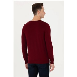 Erkek Bordo Basic Kazak