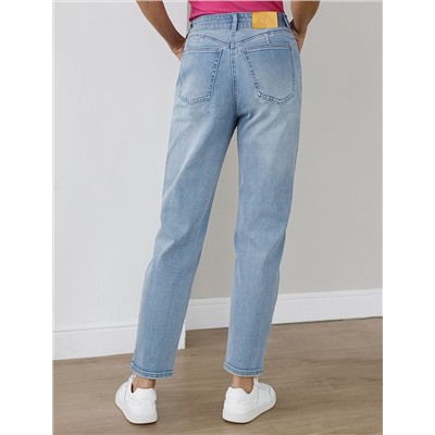 Джинсы дудочки из эластичного плотного денима