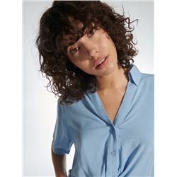 Блузка с декоративным узлом