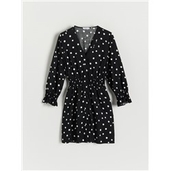 Gepunktetes Kleid aus Viskose