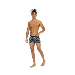U.S. Polo Assn. Erkek Siyah - Antrasit - Baskılı 3'lü Boxer