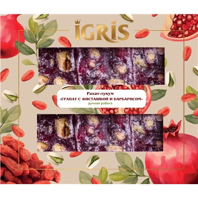 Рахат-лукум IGRIS "Гранат с фисташкой и барбарисом" 145 грамм