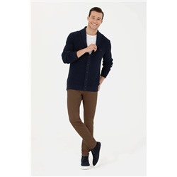 Erkek Lacivert Triko Hırka