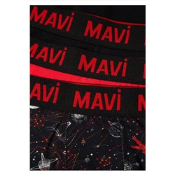 Mavi 3lü Baskılı Boxer 0911873-900