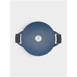 Кастрюля, 28 см, 6.3 л, с крышкой, с покрытием, алюминий, синяя, Agile