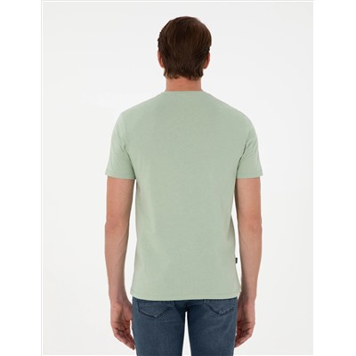 Çağla %100 Pamuk Slim Fit Bisiklet Yaka Basic Tişört