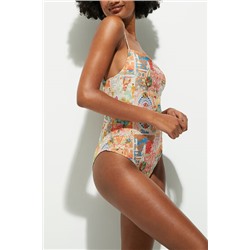 Bañador tiras traseras lúrex