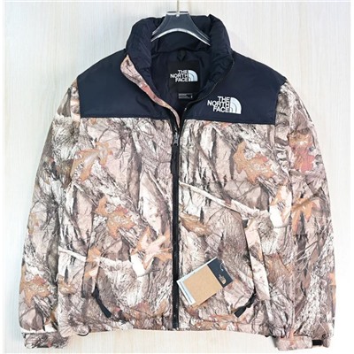 Теплая стеганая куртка-пуховик с камуфляжным принтом THE NORTH FAC*E