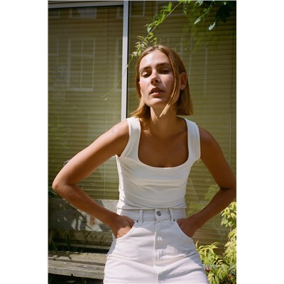 ELASTIC TOP WITH WIDE STRAPS