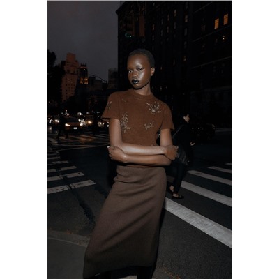 JERSEY MANGA CORTA PUNTO ABALORIOS