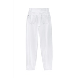 Pantalón recto Blanco