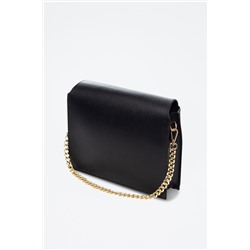 Bandolera de piel Arena - Negro