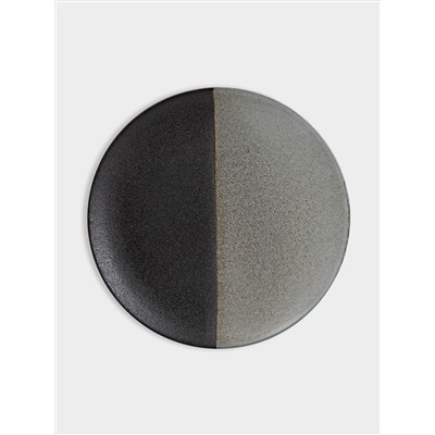 Тарелка закусочная, 20 см, фарфор P, черно-серая, в крапинку, Umi