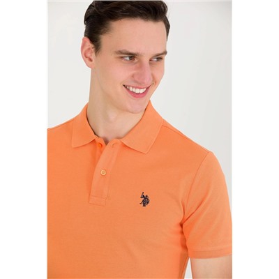 Erkek Turuncu Basic Polo Yaka Tişört