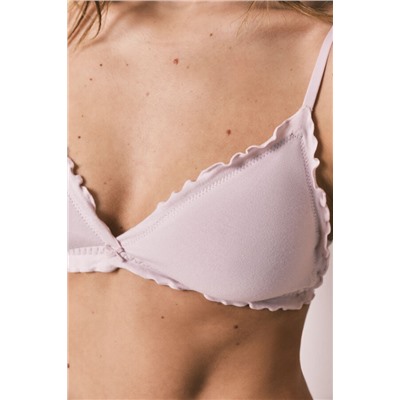 Sujetador triangular algodón rosa NATURAL