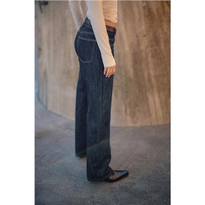 JEANS TRF WIDE LEG TIRO BAJO
