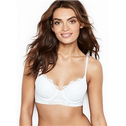 Logo & Lace Lightly Lined Demi Bra