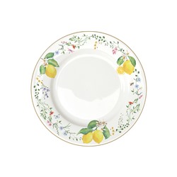 Тарелка обеденная, 26,5 см, фарфор P, белая, Цветы и лимоны, Fleurs et Citrons, 62842