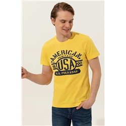 Erkek Açık Sarı Bisiklet Yaka Tişört