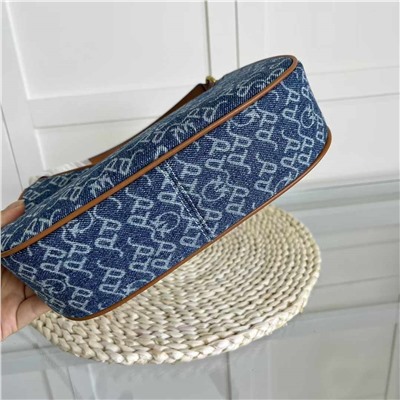 270PINKO новая женская джинсовая сумка через плечо с буквенным логотипом и цепочкой, версия с чипом, полная упаковка, размер: 24*14*7 распродажа