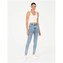 Açık Mavi Skinny Fit Jean Pantolon