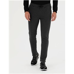 Antrasit Melanj Slim Fit Eşofman Altı