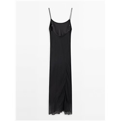 Vestido largo georgette tirantes -Studio