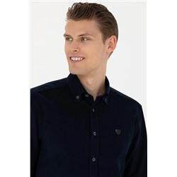 Erkek Lacivert Uzun Kollu Gömlek