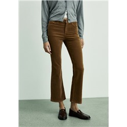 Pantalón Sienna flare crop pana