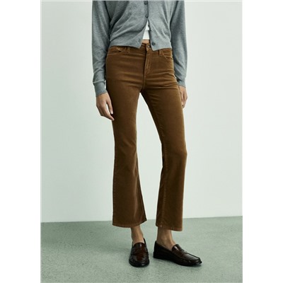 Pantalón Sienna flare crop pana