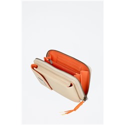 Cartera Bea Beige y naranja
