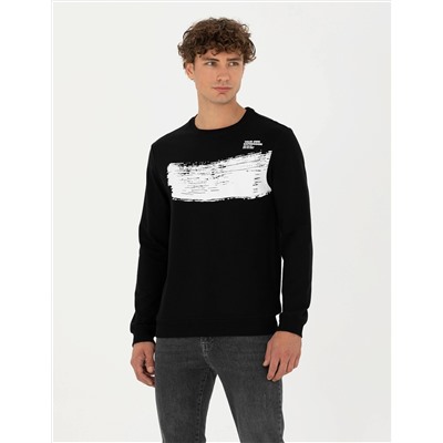 Siyah Regular Fit Sweatshirt