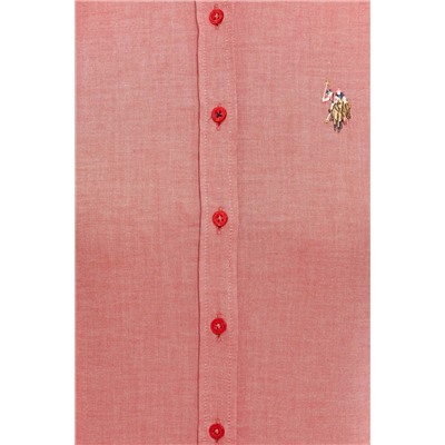 Kadın Kırmızı Uzun Kollu Basic Gömlek