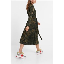 Vestido camisero largo evasé