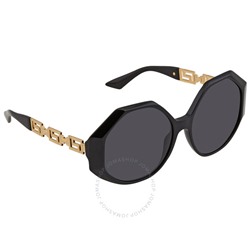 VERSACEDark Gray Geometric Ladies Sunglasses