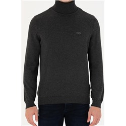 Erkek Antrasit Melanj Basic Kazak