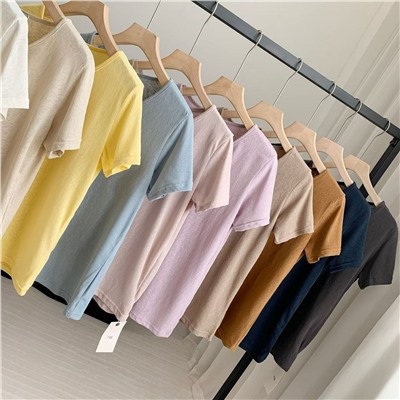 Нежная женская футболка Eg*g  12 цветов