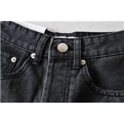 Потертые потертые джинсовые шорты с необработанными краями в американском ретро-стиле