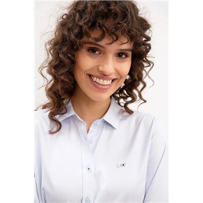 Kadın Açık Mavi Uzun Kollu Basic Gömlek