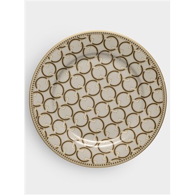 Тарелка закусочная, 19.5 см, бежевая, Deco