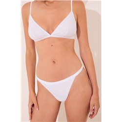 Tanga tanga algodón desagujado blanco