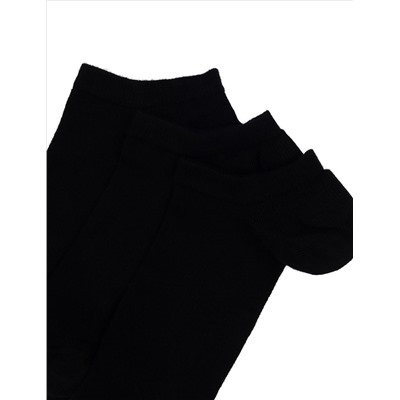 Erkek Bambu Karışımlı 3'lü Paket Siyah Patik Basic Çorap