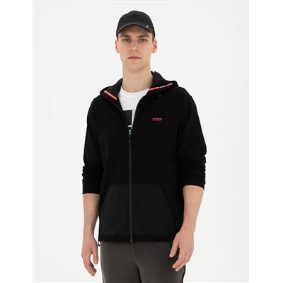 Siyah Regular Fit Örme Hırka