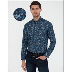 İndigo Regular Fit Uzun Kollu Gömlek